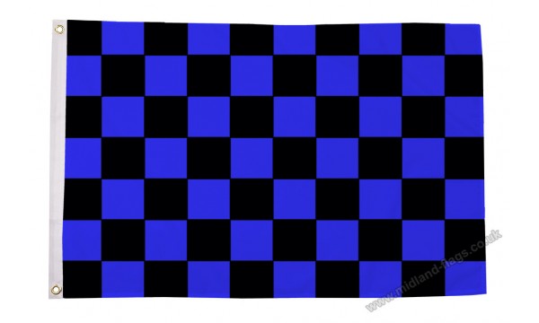 Blue and Black Check Flag